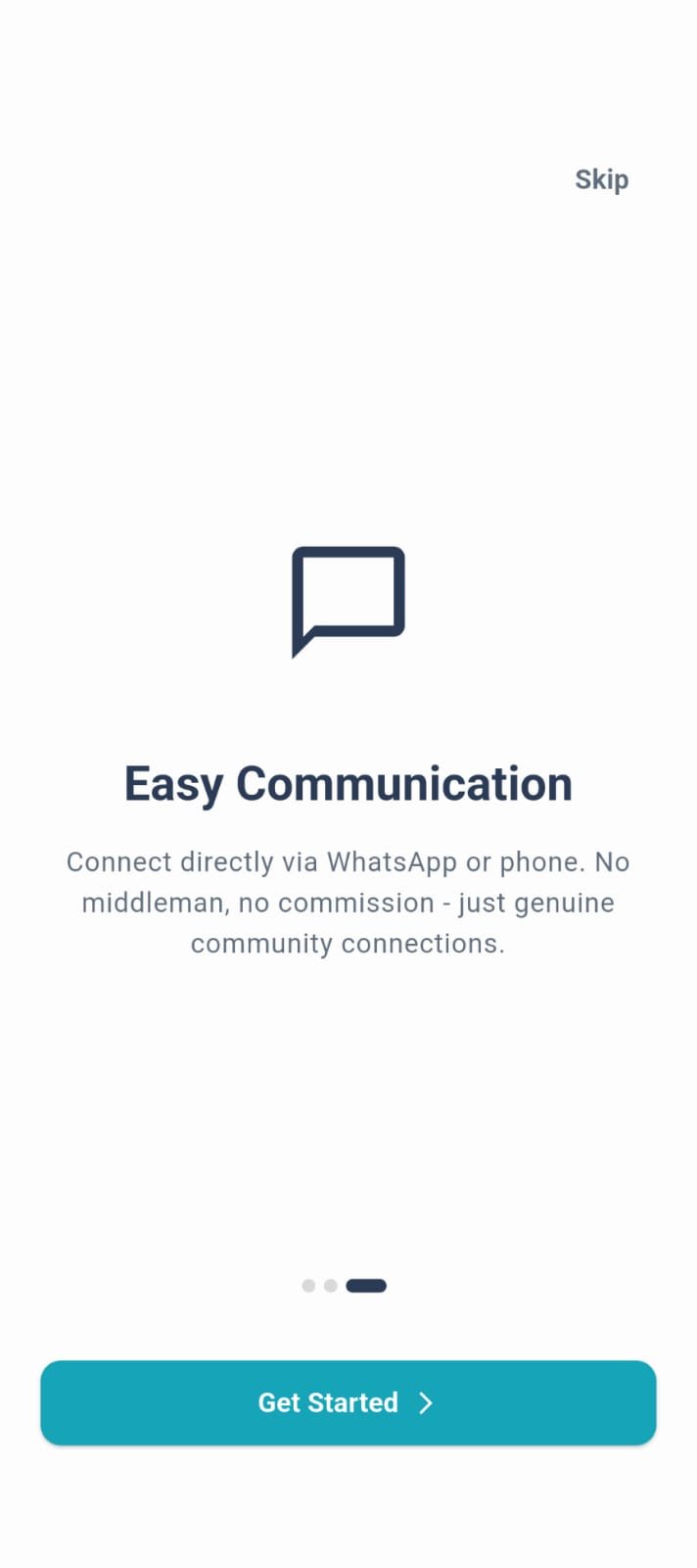 Easy communication screen